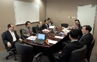 Prof. Zhang Yaping and the CAS delegation (on the left) in meeting with SBS members (on the right)